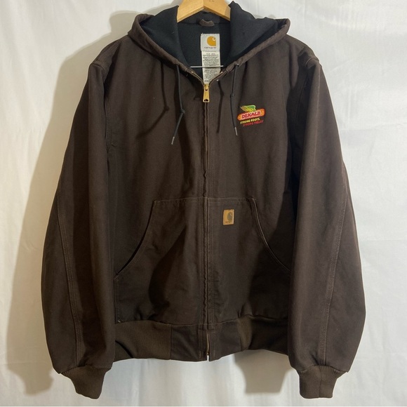 Carhartt Other - Vintage Carhartt Duck Canvas Hooded Jacket Size Large J25 DKB